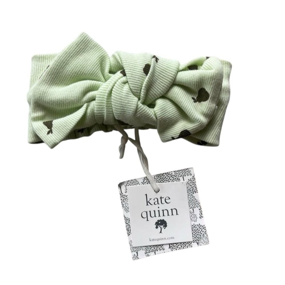 Kate Quinn Organics New Green Pear Print Headband Size 0-6 Months
